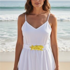 Vintage Gold Toned Sea Shells Belt Buckle